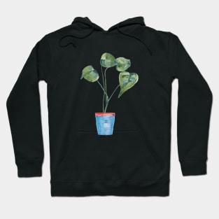 Small monstera watercolor Hoodie